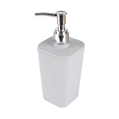 Image de douceur d&#039;intérieur, Distributeur Savon (7.3 x 7.3 18 cm) Vitamine Gris Clair, Plastique Soft Touch