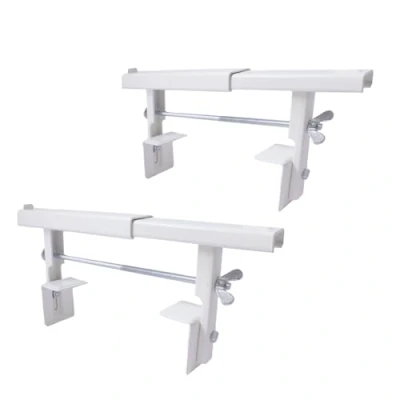 Image de siwitec Console de radiateur universelle 260 x 35 1,5 mm en lot 2, pré montée, blanche, pour radiateurs plats ou à nervures