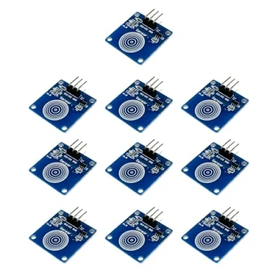 Image de Lot de 10 modules capteur tactile capacitif TTP223B Module d&#039;interrupteur numérique compatible avec Arduino