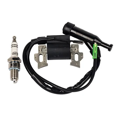 Image de Beehive Filter Carkio Bobine d’allumage de rechange avec bougie d&#039;allumage pour moteur tondeuse à gazon Honda Gx110 Gx120 Gx140 Gx160 Gx200 5,5 CV 6,5