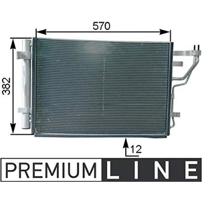 Image de MAHLE ORIGINAL AC 442 000P Condenseur De Clim avec déshydrateur 570 KIA: cee‘d I 5 portes, Break, Pro 3 HYUNDAI: i30 Break