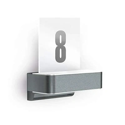 Image de STEiNEL Applique murale extérieure L 820 SC anthracite, numéro de maison, détecteur mouvement 160, connectable via Bluetooth App