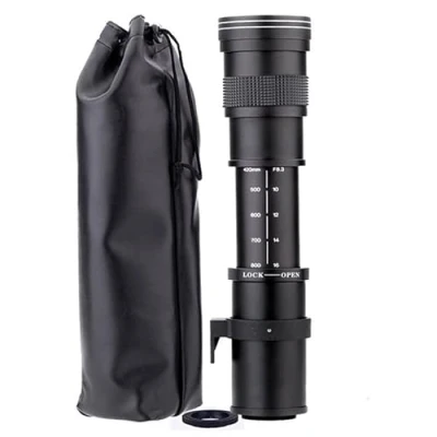Image de JINTU 420 800mm Téléobjectif Zoom F/8.3 16 Manuel MF pour Sony NEX E Mount Camera 5T 6 7 a5000 a5100 a6000 a6100 a6300 a6400 a6500 a6600 D90 D780 D5600 D3200 Alliage d&#039;aluminium