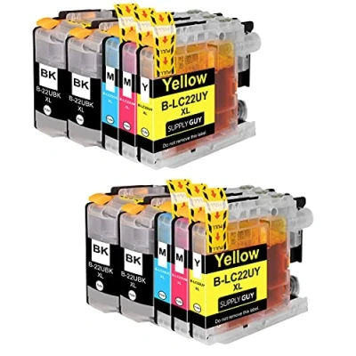 Image de Supply Guy 10 Cartouches d&#039;encre Compatible avec Brother LC 22U pour DCP J785DW MFC J985DW