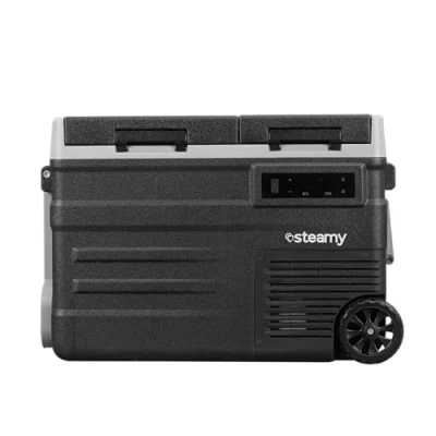 Image de Steamy E Dual Zone 45 Roller, Glacière à compresseur électrique avec roulettes, 41 litres, 12 V/230 V, pour Refroidir et Congeler, idéale Le Camping