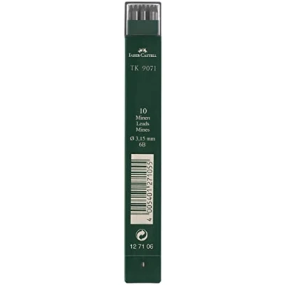 Image de Faber Castell 127106 Mines TK 9071 6B, 3,15 mm, lot de 10