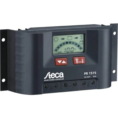 Image de Steca Panneau solaire contrôleur de charge Régulateur avec écran LCD et sortie directe pour charges 12 V (lot 1), Pr1515