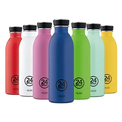 Image de 24 Bottles Urban Bottle Gourde 1l /500ml/250ml, Cantine Reutilisable 100% Hermétique Bouteilles Inox Écologiques sans BPA avec Design Italien [non Isotherme, Ultralégère]