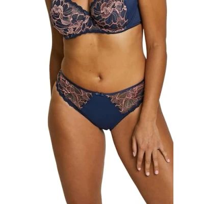 Image de SANS COMPLEXE Femme Capucine Slip À Couvrance Moyenne, Bleu Marine &amp; Rose, 46 48 EU