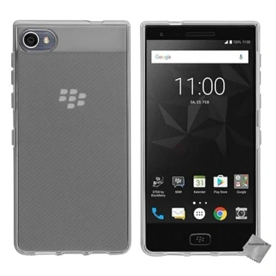 Image de htdmobiles Housse Etui Coque Pochette Silicone Gel Fine pour Blackberry Motion + Film ecran Blanc Transparent