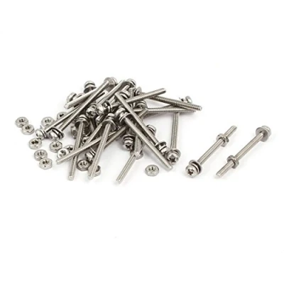 Image de sourcing map M2 x 25mm Tête Cruciforme Vis Ecrous avec Rondelles 304 acier inoxydable 25 sets
