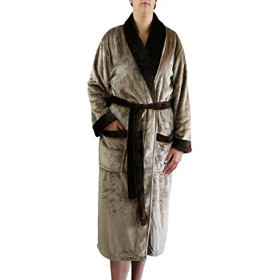 Image de Gözze Peignoir Unisexe à Col Châle, sensation Soie, 100% Microfibres, 330 g/m², taille XXL Taupe