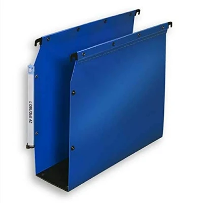 Image de Elba Ultimate PP Lot de 10 Dossiers Suspendus en Polypro Opaque pour Armoire Fond 80mm Bleu