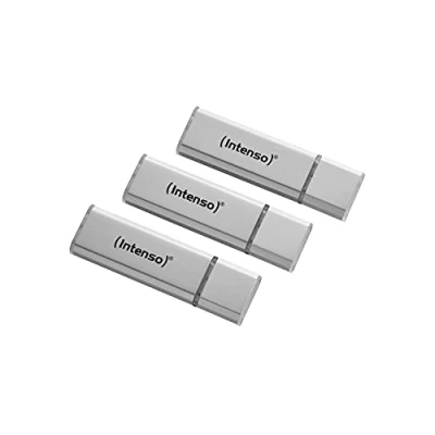 Image de Intenso Alu Line Lot de 3 clés USB 2.0 Argenté 16 Go