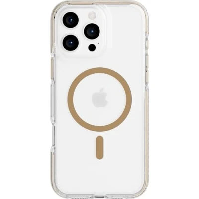 Image de tech21 EvoCrystal Coque de Protection Contre Les Chocs pour iPhone 16 Pro Max Compatible avec MagSafe Norme Militaire testée 15 Fois Or