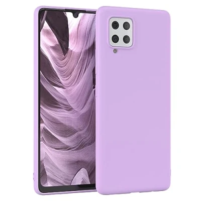 Image de EAZY CASE Housse en Silicone pour Galaxy A42 5G Souple Antichoc Portable avec Protection Appareil Photo Fines Premium Cover TPU Phone Bumper Violet