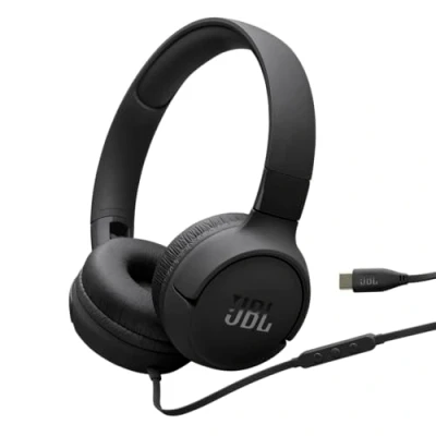 Image de JBL Tune 520 C, Casque Filaire Supra auriculaire Confortable avec Micro, Son Pure Bass, préréglages EQ, connectivité USB Design Pliable et câble Anti nœuds, Noir