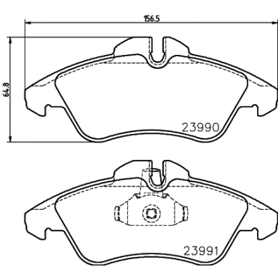Image de HELLA 8DB 355 014 481 Jeu de plaquettes frein contact signal d&#039;usure inclus avec accessoires MERCEDES BENZ: Vito Van, Bus, Sprinter 3 T Van