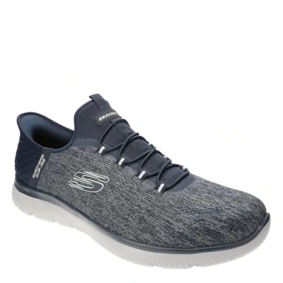 Image de Skechers Summits Key Pace Mocassins mains libres pour homme, bleu marine, 11 Wide
