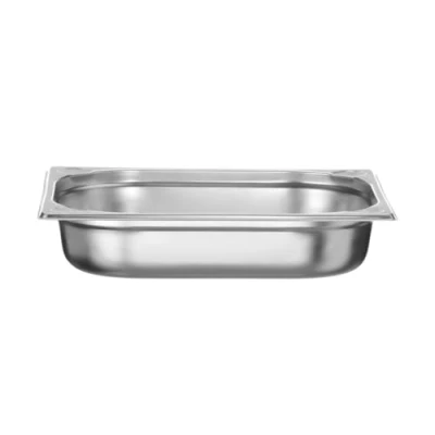 Image de HENDI Bac Gastronorme, GN 1/2, résistance thermique 40 C à 300 C, utilisable dans des fours convection, réfrigérateurs, bain maries, chafing dishes, 4L, 325x265x(H)65mm, inox