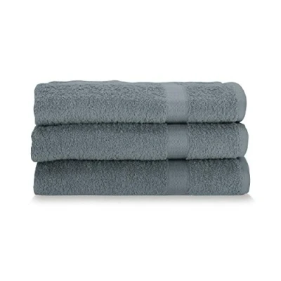 Image de Gabel Lot de 3 Serviettes en éponge Pur Coton hydrophile 60 x 100 cm Métal