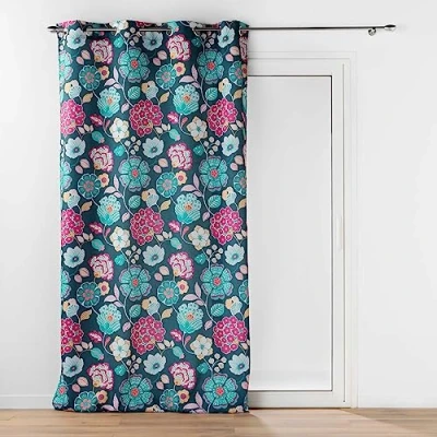 Image de Douceur d&#039;Intérieur Rideau, 100% Polyester, Winteria Bleu, 140 x 260 cm