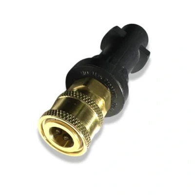 Image de M&amp;M Smartek Raccord rapide à baïonnette 1/4&quot; pour nettoyeur haute pression comme Compatible avec Kärcher K2 K7 Lance mousse en laiton, buse mousse, pression, lavage de
