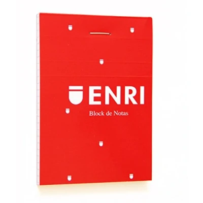 Image de Enri 100105346 Pack de 10 blocs notes grapados à couverture souple, A7/74 x 105 mm