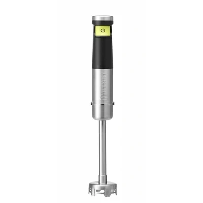 Image de HENDI Mixeur plongeur, sans fil et rechargeable, mélangeur à main, vitesse réglable progressif avec 1 bouton sensitif, 2 piles rechargeables au lithium, 150W, ø65x(H)390mm, acier inoxydable