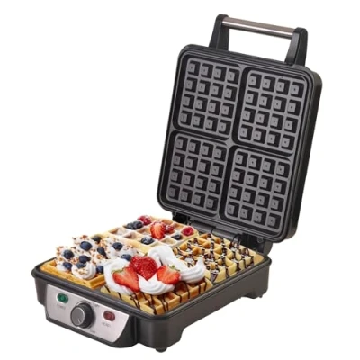 Image de CAMRY CR 3025 Gaufrier 1150 W Noir, Multicolore, Taille Unique