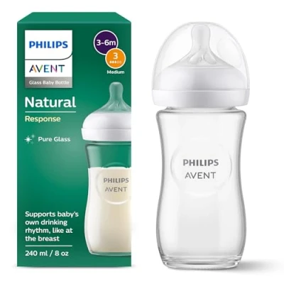 Image de Philips Avent Natural Response Biberon en verre 240 ml