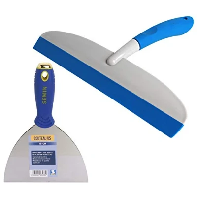 Image de Semin A06568 Couteau US à Enduire, 15 cm et A04903 Raclette Lisser