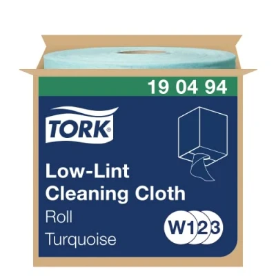 Image de Tork Chiffon de Nettoyage non pelucheux turquoise W1/2/3, multi usages, 1 x 500 chiffons, 190494