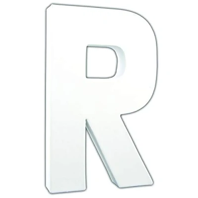 Image de Décopatch AC717C Un support en papier blanc mâché 3x13x20,5 cm, Lettre R