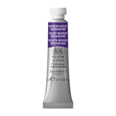 Image de Winsor &amp; Newton Aquarelle Professionnel Peinture Aquarelle, Haute Luminosité, Résistante à la Lumière, Qualité Archive, Tube de 5 ML, Couleur Violet (Dioxazine)