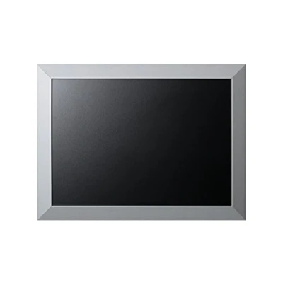 Image de Bi Office Kamashi Glam Tableau à Craie Noir, 60 x 45 cm, Cadre en MDF Argenté