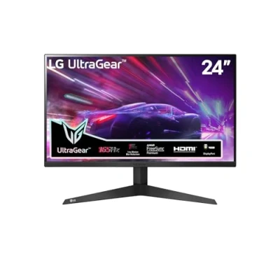 Image de LG Ultragear™ 24GS50F B.AEUQ Ecran PC Gaming 24&quot; Dalle VA résolution FHD (1920x1080), 5ms GtG 180Hz, HDR 10, NTSC 72% (CIE1931), AMD FreeSync, inclinable, DisplayPort 1.4, HDMI 2.0 (2)