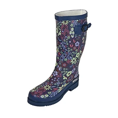 Image de MADSea Flower Bottes Caoutchouc Femme Motif Fleurs de Pluie Tige Haute, Taille:40 EU