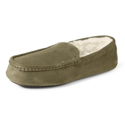 Image de Amazon Essentials Pantoufle Mocassin Homme, Vert Olive Foncé Micro Suède, 48 EU