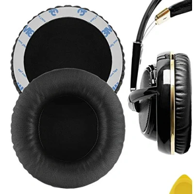 Image de Geekria QuickFit Cuir protéiné Oreillettes de Remplacement pour SteelSeries Siberia V1, V2, V3 Prism Gaming Casque Coussinets d&#039;oreille Coussins, Pièces réparation d&#039;oreillettes