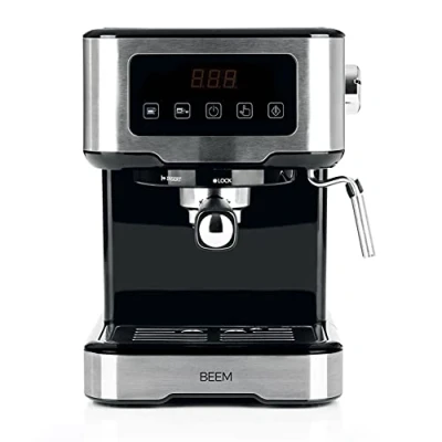 Image de BEEM espresso SELECT TOUCH porte filtre 15 bars avec écran tactile Espresso, Cappuccino, Latte Macchiato en qualité barista Boîtier de haute acier inoxydable brossé