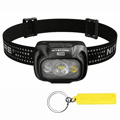 Image de Nitecore NU33 Lampe frontale en aluminium 700 lumens Triple sources de lumière avec étiquette phare rechargeable USB C