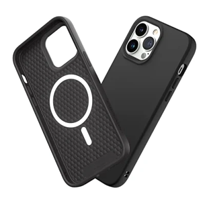 Image de RhinoShield Coque Compatible avec [iPhone 13 Pro Max] SolidSuit Magsafe Fine Technologie d&#039;absorption des Chocs et Finition Premium Matte Noir Classic