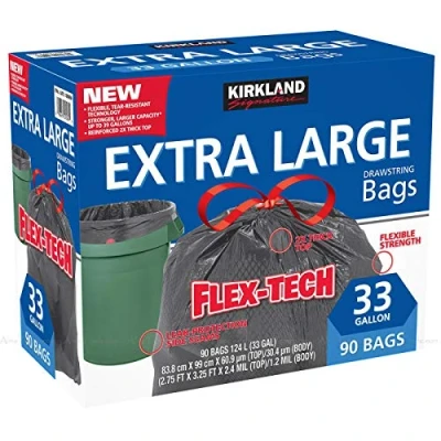 Image de Kirkland Signature Flex Tech Lot de 90 sacs poubelle 100 l