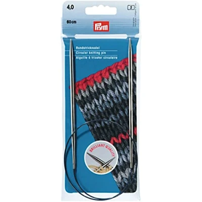 Image de Prym Aiguilles à tricoter circulaires MS 60 cm 4,00 mm Argent, Laiton, 4