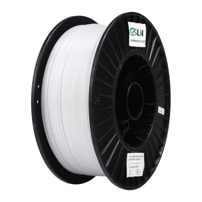 Image de eSUN PETG Filament 1.75mm, Imprimante 3D PETG, Précision Dimensionnelle +/ 0.05mm, 2.5KG Bobine d&#039;impression pour 3D, Blanc Solide