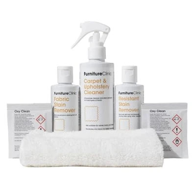 Image de Furniture Clinic Kit complet pour enlever tous les types de taches tenaces sur n&#039;importe quel tissu Élimine fraîches et séchées