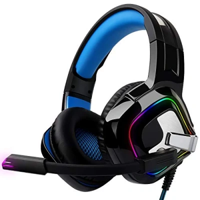 Image de August Casque Gamer Filaire Micro PC 5.1 Jack USB 3D EPG100 Gaming LED RGB Compatible avec Console Xbox Switch Son 360 Confortable pour Jeux vidéo ou Visioconférence Noir
