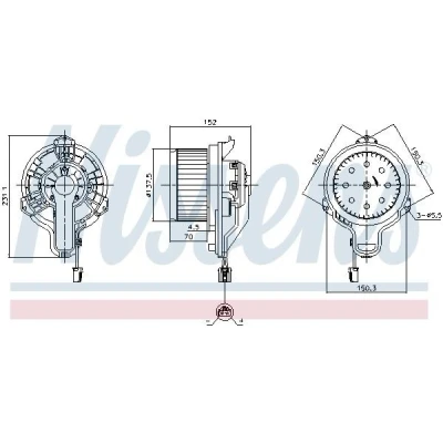 Image de NISSENS 87648 Pulseur d&#039;Air sans régulateur intégré