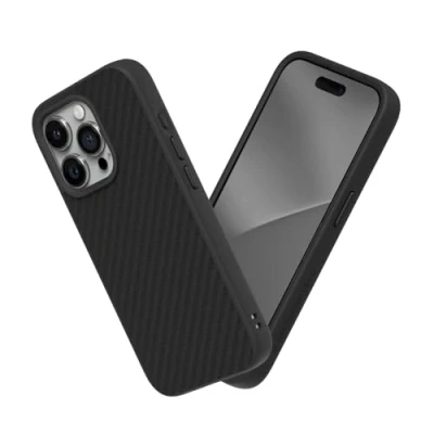 Image de RhinoShield Coque Compatible avec [iPhone 15 Pro Max] SolidSuit Fine Technologie d&#039;absorption des Chocs et Finition Premium Mate Carbone